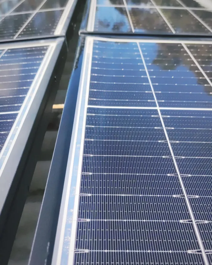 The same solar panel after cleaning